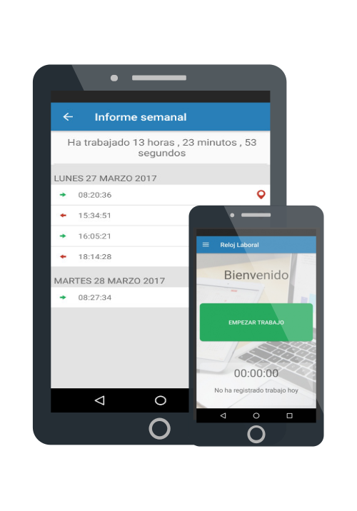 Aplicacion Reloj Laboral de Duocom Europe 