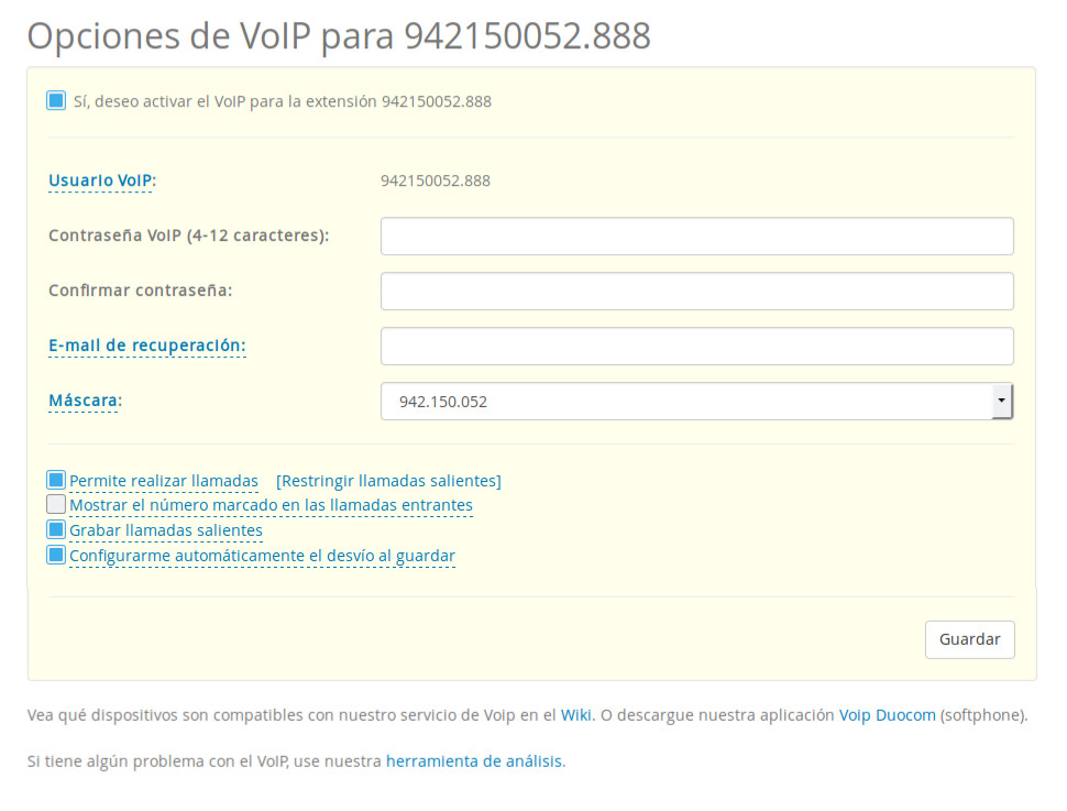 Configurador VOIP Grandstream GPX1610