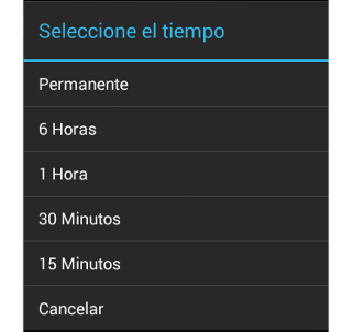 boton no molestar en la app voip para android