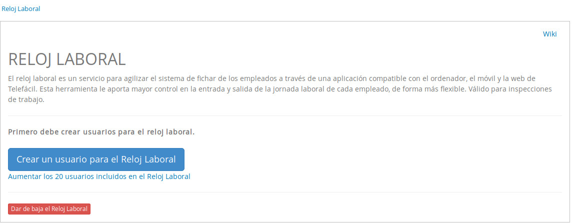 activar reloj laboral