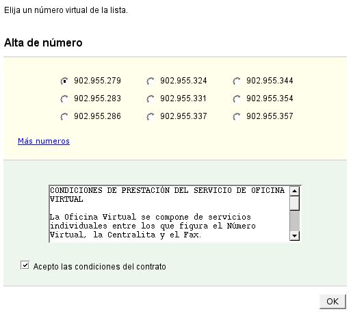 alta numeros virtuales