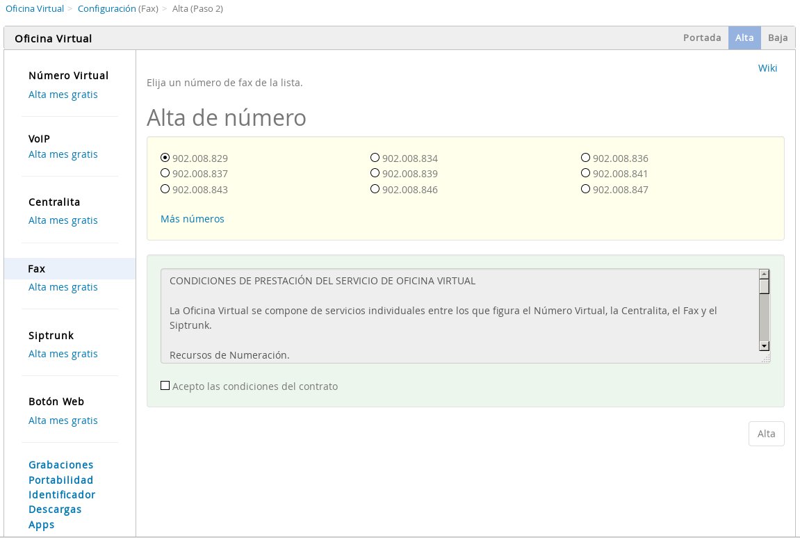 Configuración del fax virtual