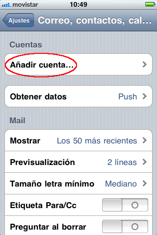 contactos iphone