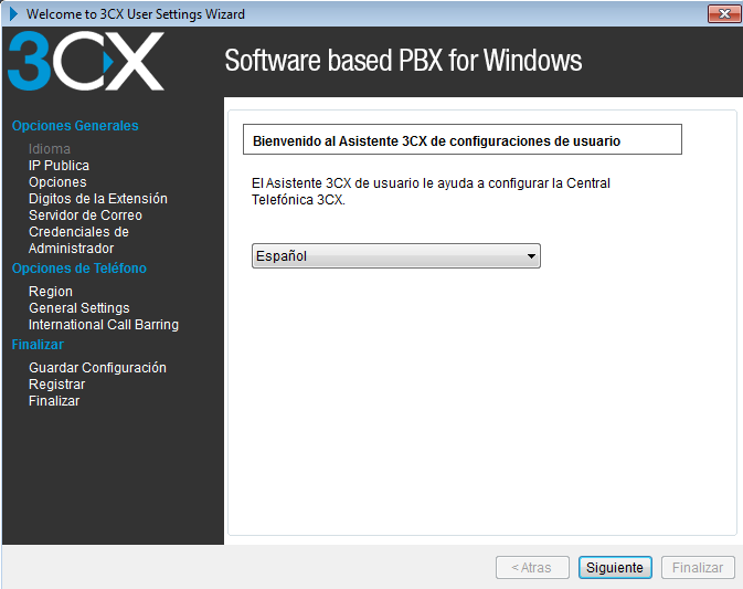 configuracion del 3cx