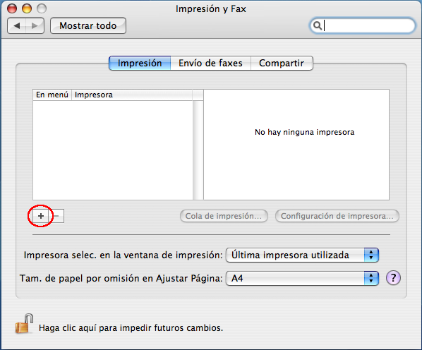 alta fax en MacOSX