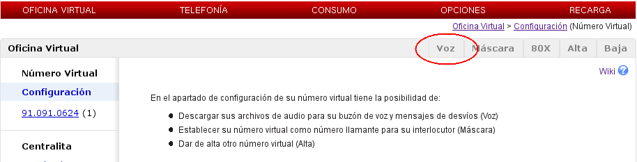 etiqueta numero virtual