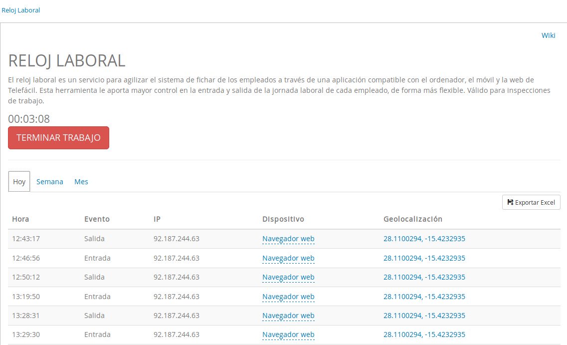 activar reloj laboral