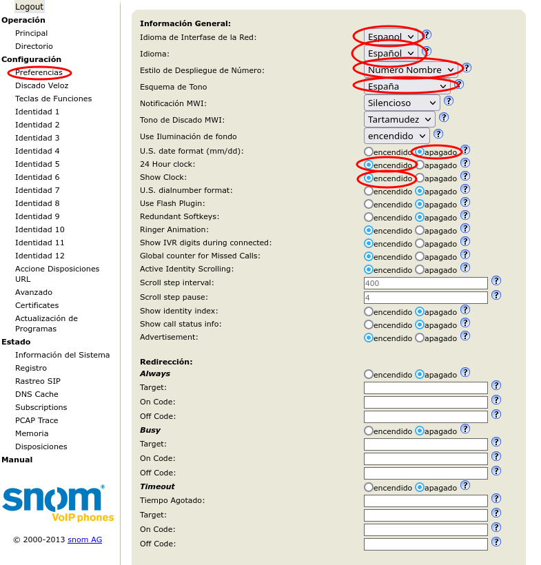 snom 360 directorio