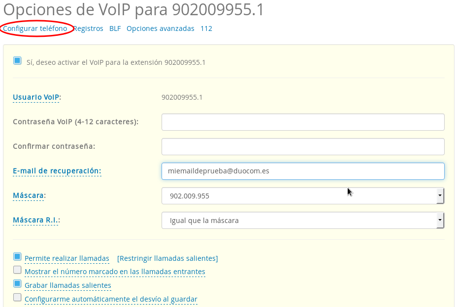 Configurador teléfonos Cisco