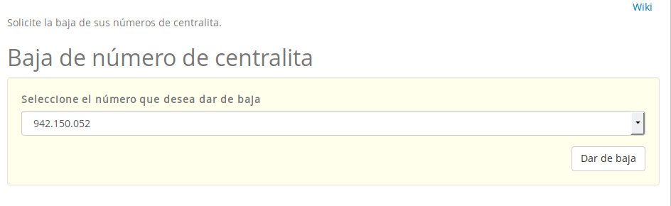 baja centralita virtual