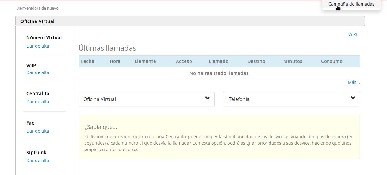 campaña llamada saliente