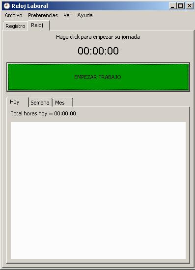 reloj laboral para el control horario