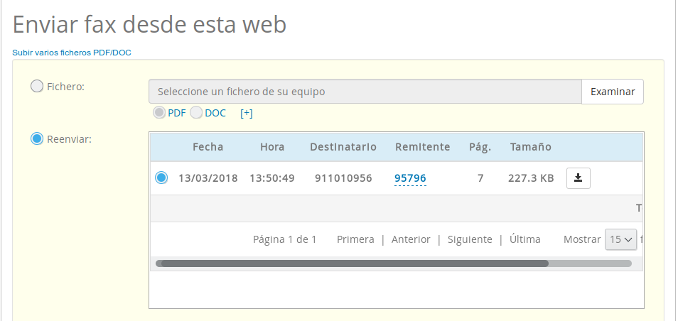 envíe fax online desde su buzón