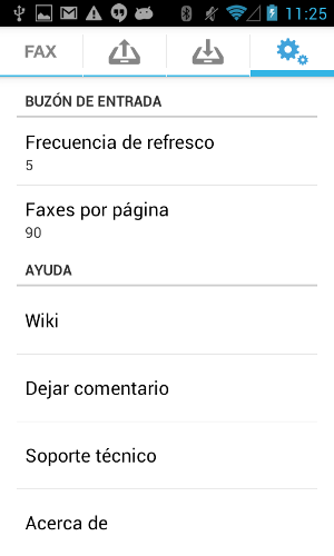 mandar fax android