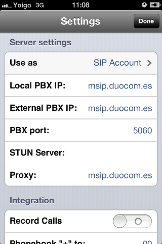3cx phone datos linea